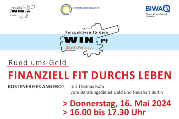 Einladung zum kostenfreien Vortrag im QuarZ Weststadt